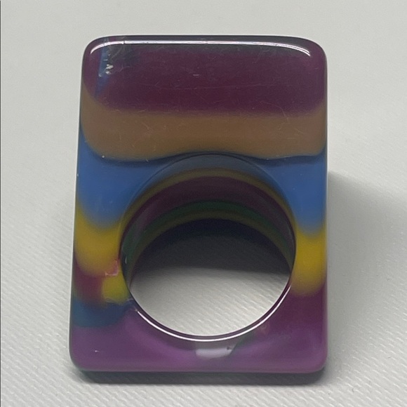 Carlos Sobral day stripe pop art ring, size 9, NEW - Picture 6 of 7